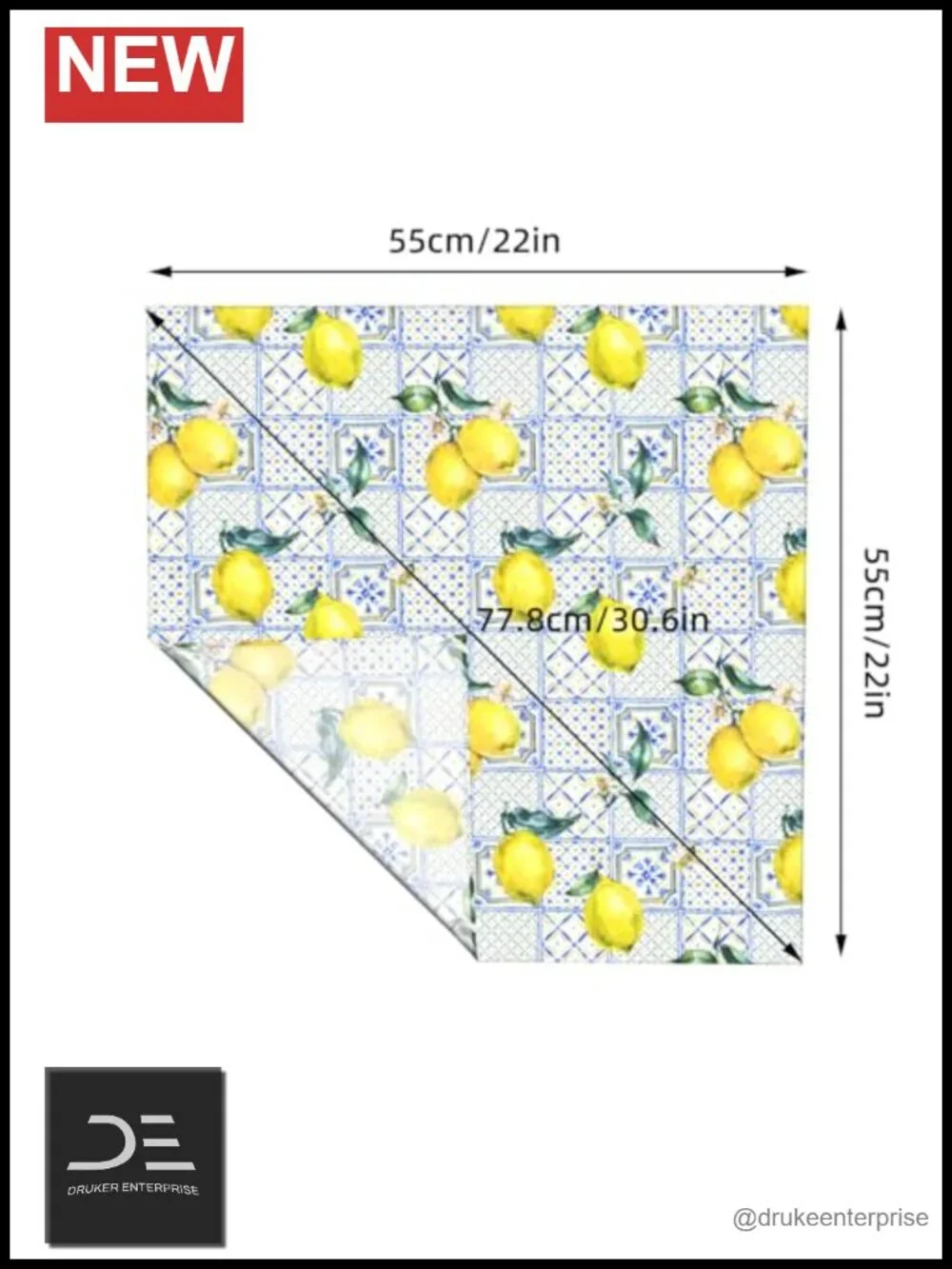 Small Square Faux Silk Scarf 22x22 Soft Fashion Neck Scarf
